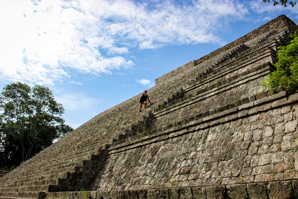 Besteigbare Hauptpyramide in Uxmal