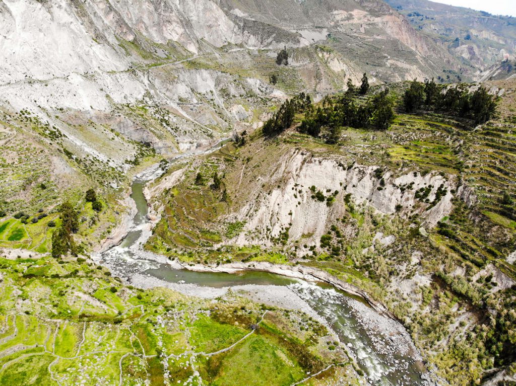Drohne Foto über das Colca-Tal