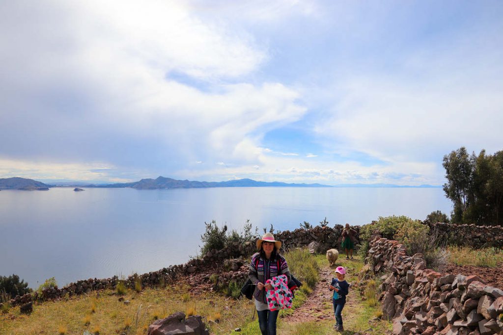 Aussicht auf den Titicacasee von Amantani