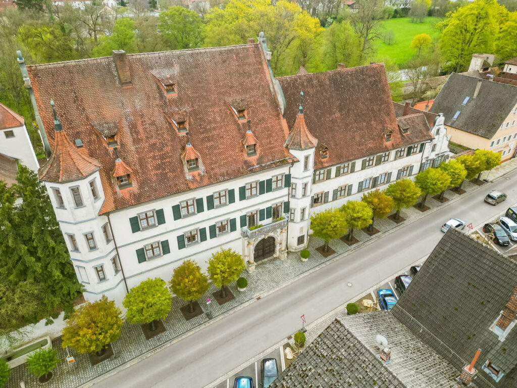 Altes Schloss Pappenheim Drohnenaufnahme