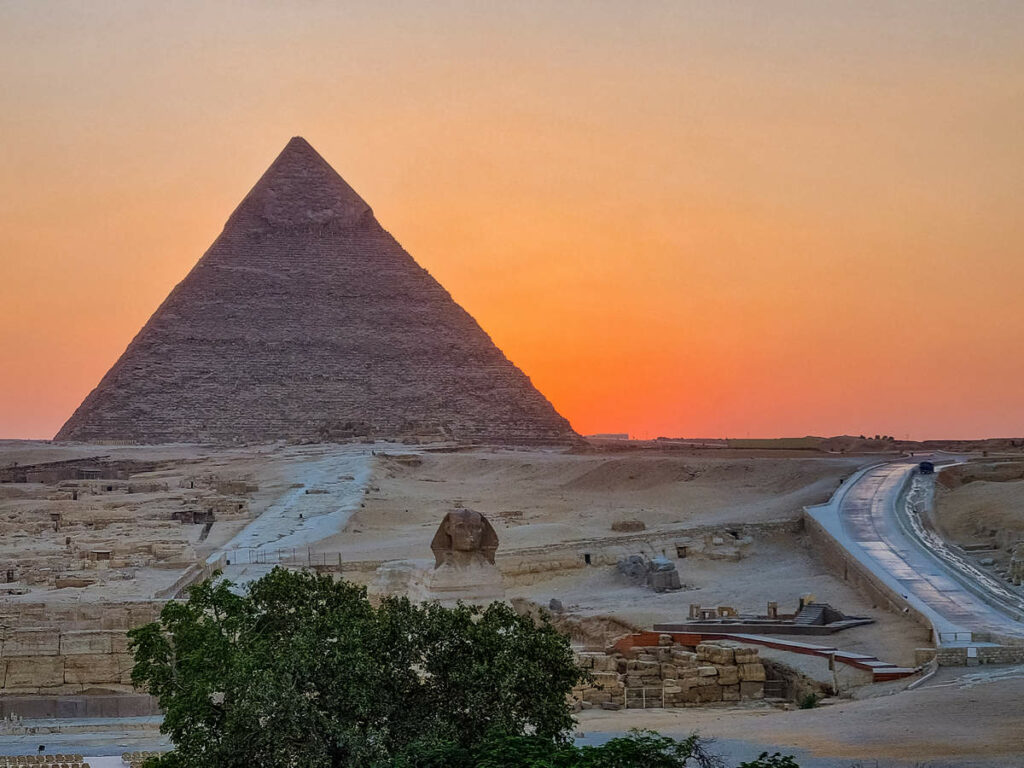 Sonnenuntergang Pyramiden Kairo