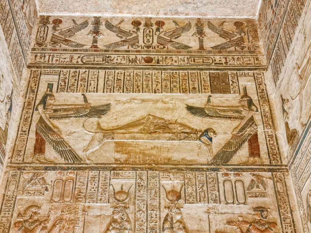 Mumie Wandmalerei Dendera Tempel