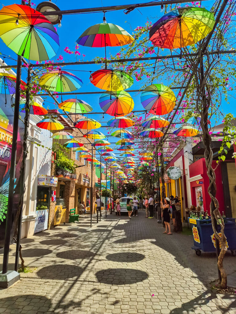 Umbrella Street in Puerto Plata