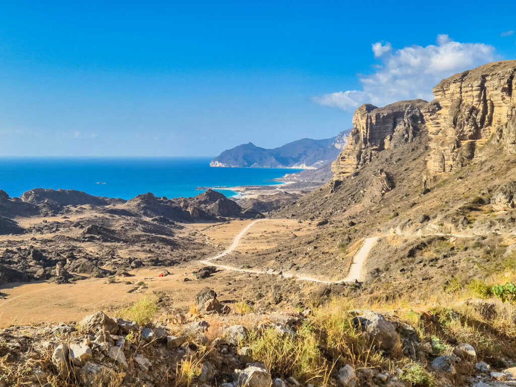 Blick auf den Fazayah Beach