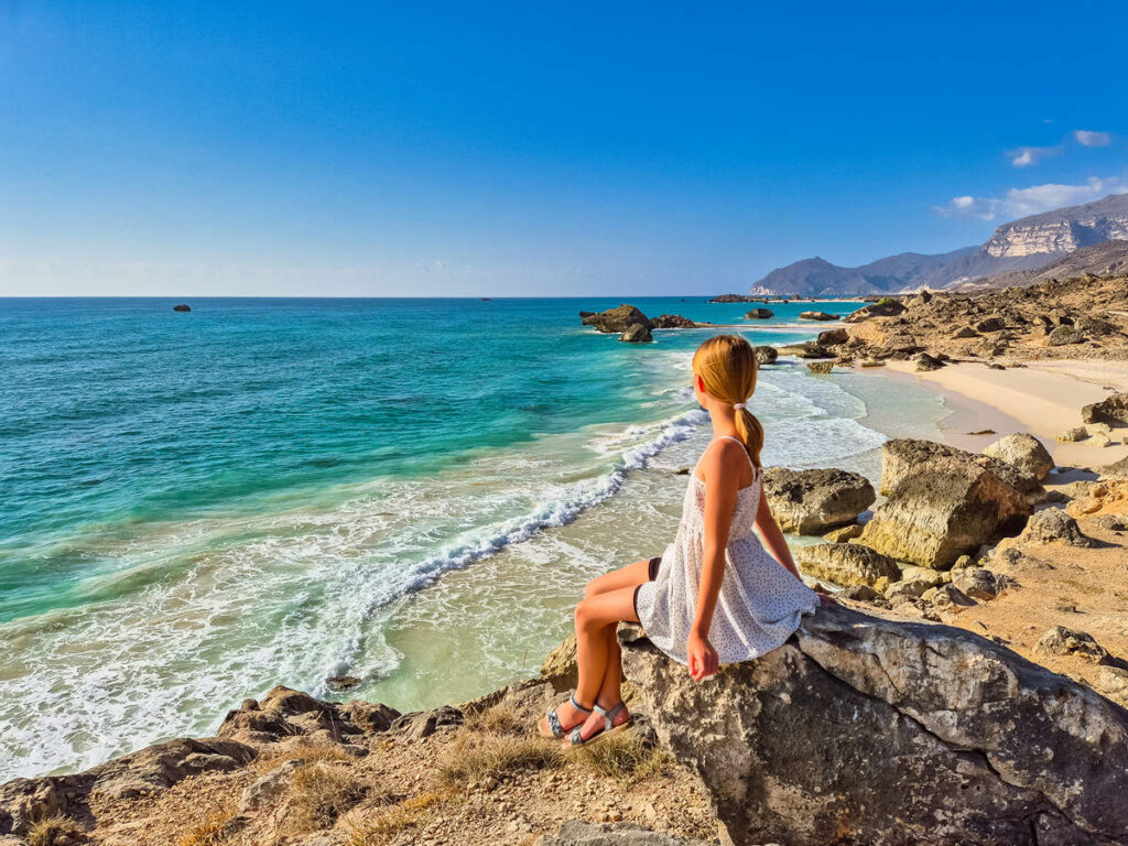 Fazayah Beach am Vormittag