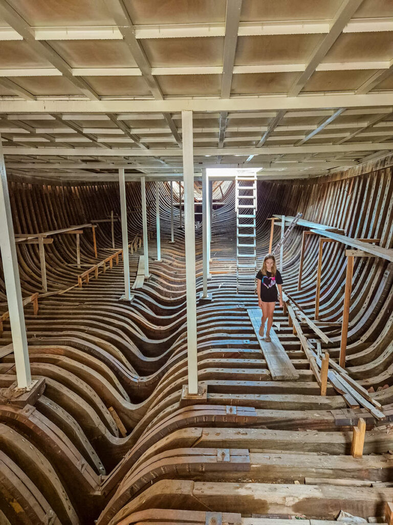 In einem Dhow Schiff in dem Dhow Ship Factory